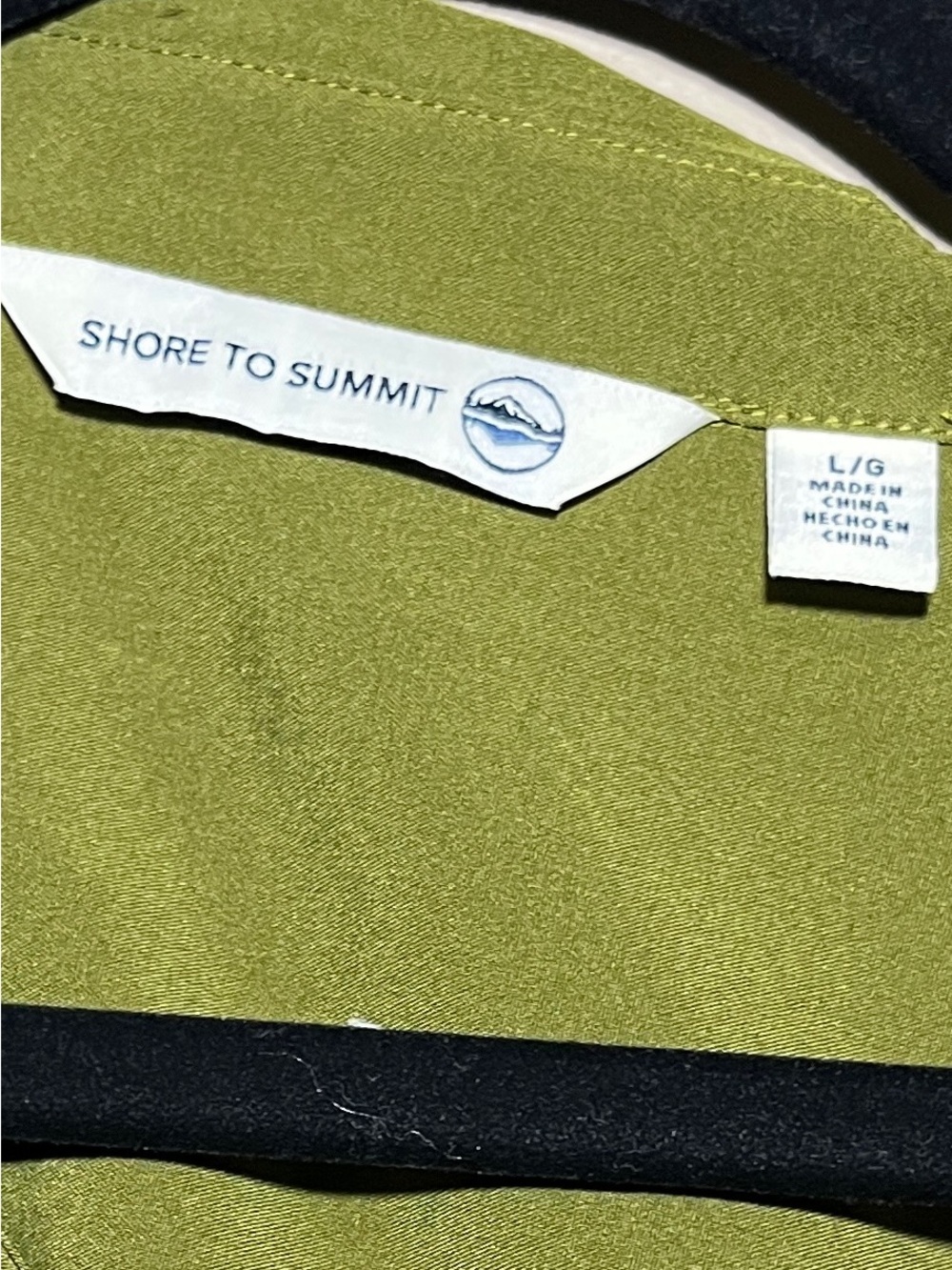 Shore to Summit Avocado Green Utility Shirt Dress Large - Picture 2 of 12
